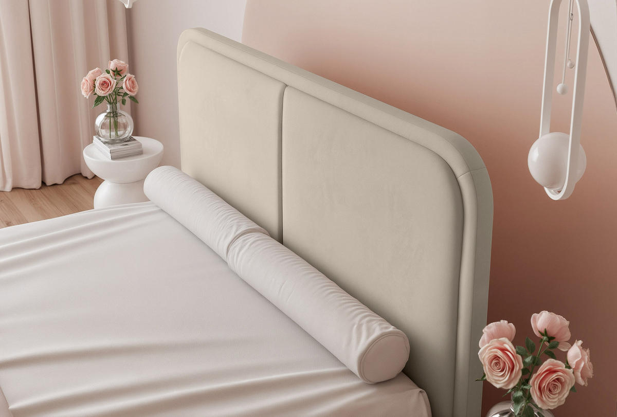 POLSTERBETT OLLEO 140x200 cm, Ecru - Taupe, Textil (140/200cm) - Fedve