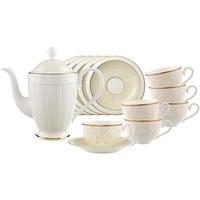 TEE-SET Ivoire weiß-gold 13er Set - Goldfarben/Weiß, Keramik (1/1/1cm) - Villeroy & Boch