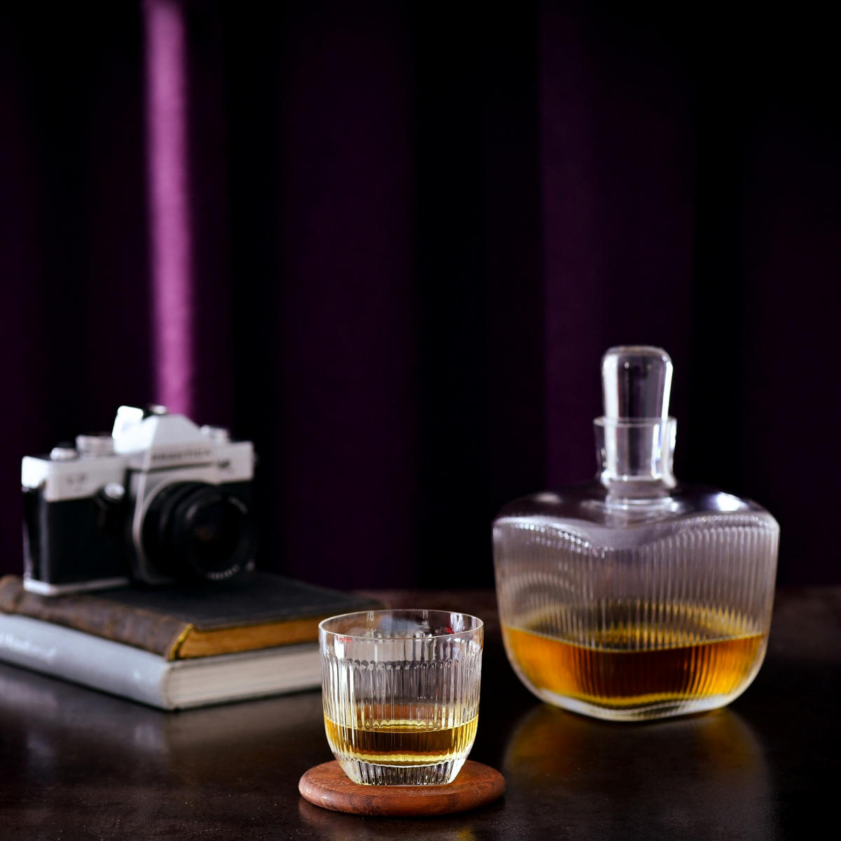 WHISKY SET, 3er-Set, 1000 ml / 200 ml, Hangemacht - Transparent, Glas (1L) - Krosno Glass