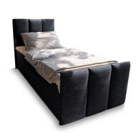 BOXBETT LAGO 90 90x200 cm mit Matratze und Topper - Schwarz - Schwarz, Holz (90/200cm) - MASSENO