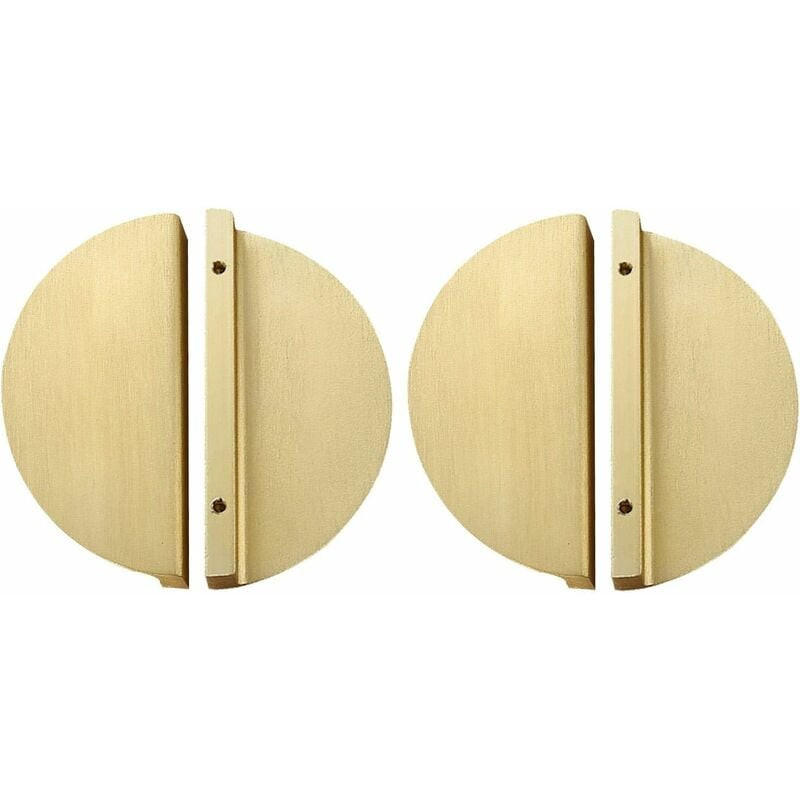 MÖBELGRIFF Gold Halbkreis 4er-Set 99 mm Messing - Schwarz, Metall (2.6/2/0.7cm)