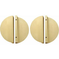 MÖBELGRIFF Gold Halbkreis 4er-Set 99 mm Messing - Schwarz, Metall (2.6/2/0.7cm)