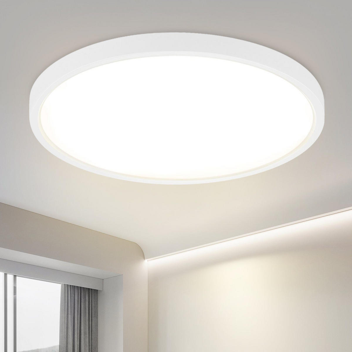 LED-DECKENLEUCHTE Diana 30 cm - Weiß, Kunststoff (30/30/2.5cm) - Nettlife