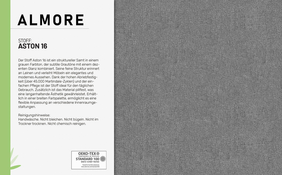 POLSTERBETT ALMORE 160x200cm Elegantes Polsterbett für modernen Wohnstil , Federkernmatratze ELDAR (18cm), hellgrau - Hellgrau, Holz (160/200cm) - Panda Möbel