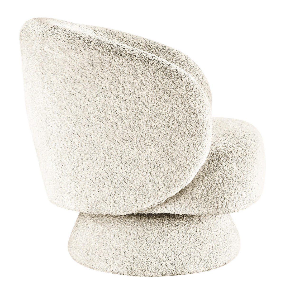 DREHBARER LOUNGESESSEL - Creme, Textil (76/76/71cm) - home24