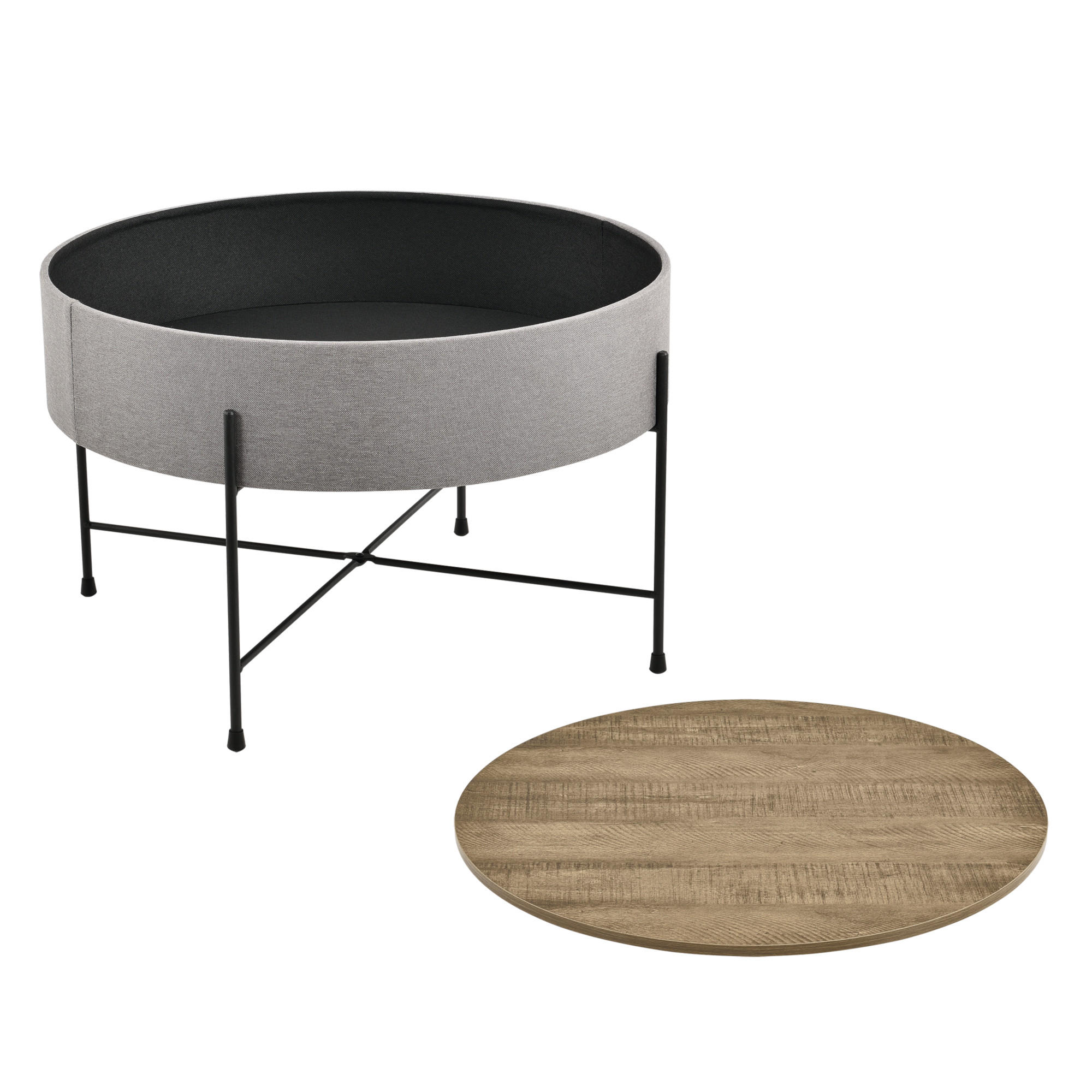 COUCHTISCH Tauranga 60/60/40 - Grau, Metall (60/60/40cm) - [en.casa]