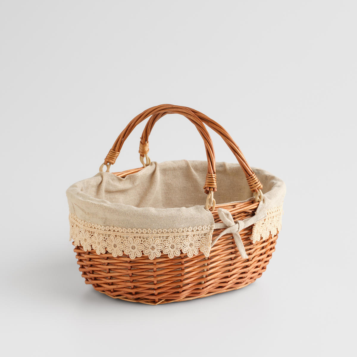 KORB MIT HENKEL Estray - Braun, Naturmaterialien (23/24/31cm) - home&you