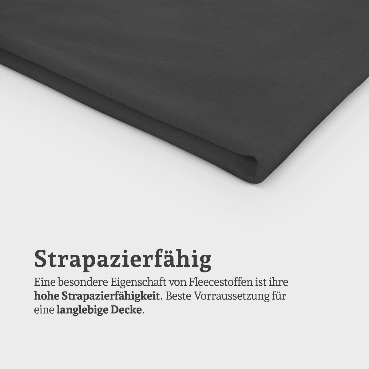 KUSCHELDECKE Fleece 130x170 cm Anthrazit - Anthrazit, Textil (130/170cm) - Bestlivings