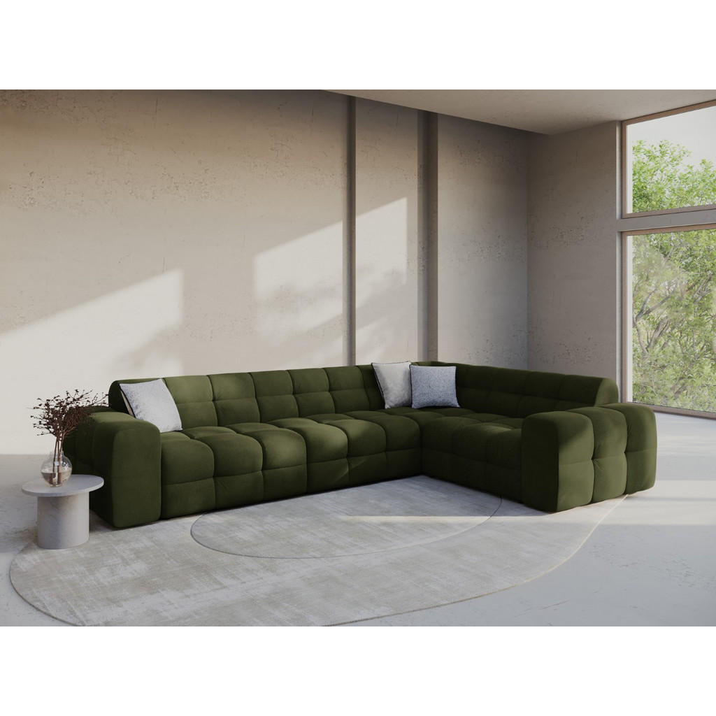 Thumbnail - Micadoni Ecksofa, Olivgrün, Textil, 6-Sitzer, L-Form, 332x231 cm, Hergestellt in Europa, Oeko-Tex®, Wohnzimmer, Sofas & ...