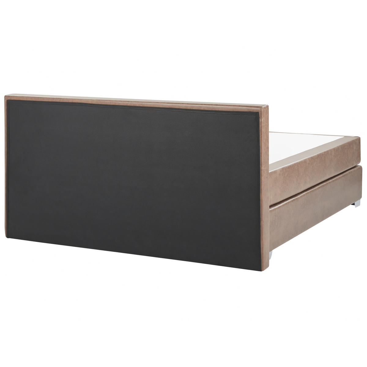 BOXSPRINGBETT 180/200cm Braun President - Braun, Kunststoff/Textil (180/200cm) - Beliani