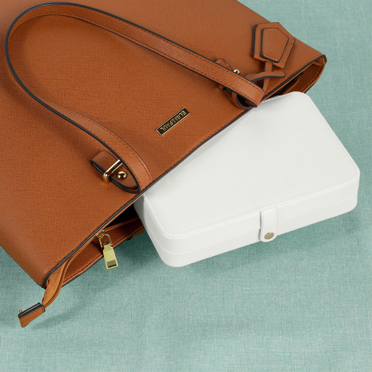 SCHMUCKKÄSTCHEN - Weiß, Holzwerkstoff/Kunststoff (21/4.5/14.5cm) - Relaxdays