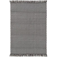 TEPPICH aus recyceltem Material Morty Schwarz/Weiß 80x150 cm - Schwarz/Weiß, Textil (80/1cm) - KUNSTLOFT