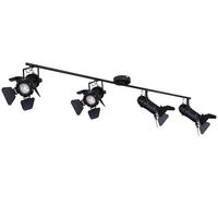DECKENLEUCHTE Metall Schwarz Verstellbar - Schwarz, Metall (125/18/26.5cm) - Globo Lighting
