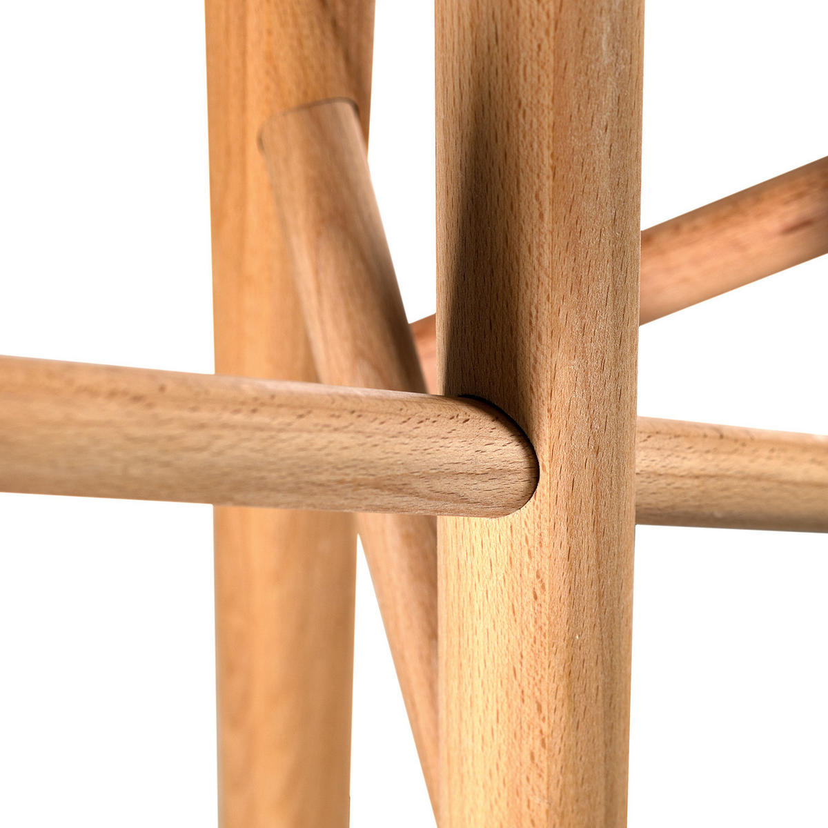 KLEIDERSTÄNDER - Buche massiv - Buchefarben, Holz (72/180/72cm) - home24