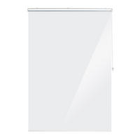 DUSCHROLLO - Transparent, Kunststoff/Metall (140/4.5cm) - Relaxdays