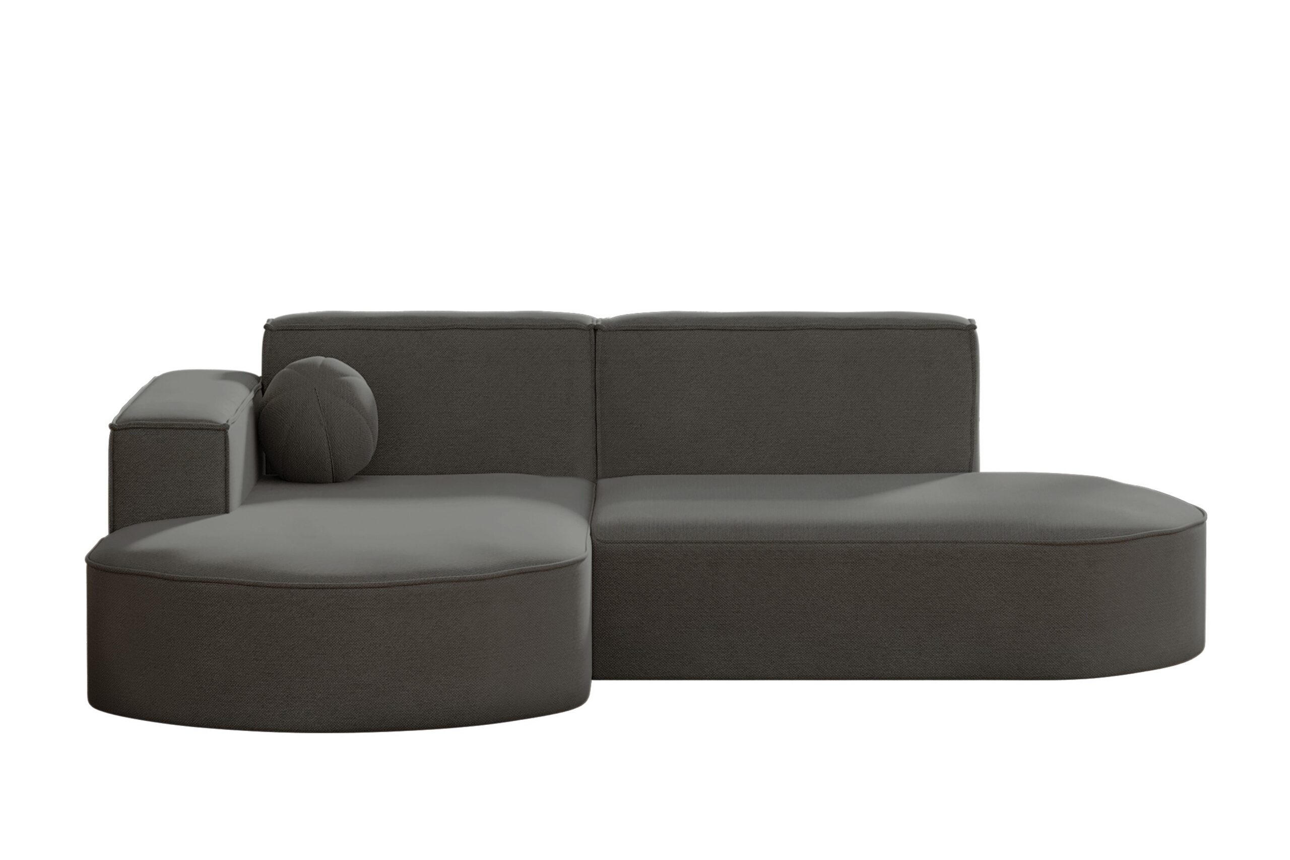 GARTENECKSOFA L-Form Designer Modena Studio Patio Grau Links - Grau, Holz/Textil (165/78/236cm) - Kaiser Möbel