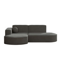 GARTENECKSOFA L-Form Designer Modena Studio Patio Grau Links - Grau, Holz/Textil (165/78/236cm) - Kaiser Möbel