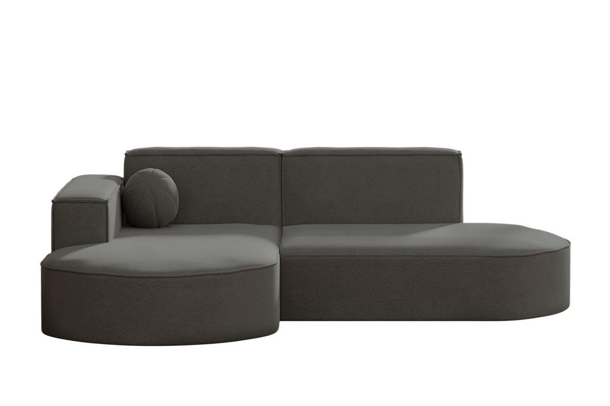 GARTENECKSOFA L-Form Designer Modena Studio Patio Grau Links - Grau, Holz/Textil (165/78/236cm) - Kaiser Möbel