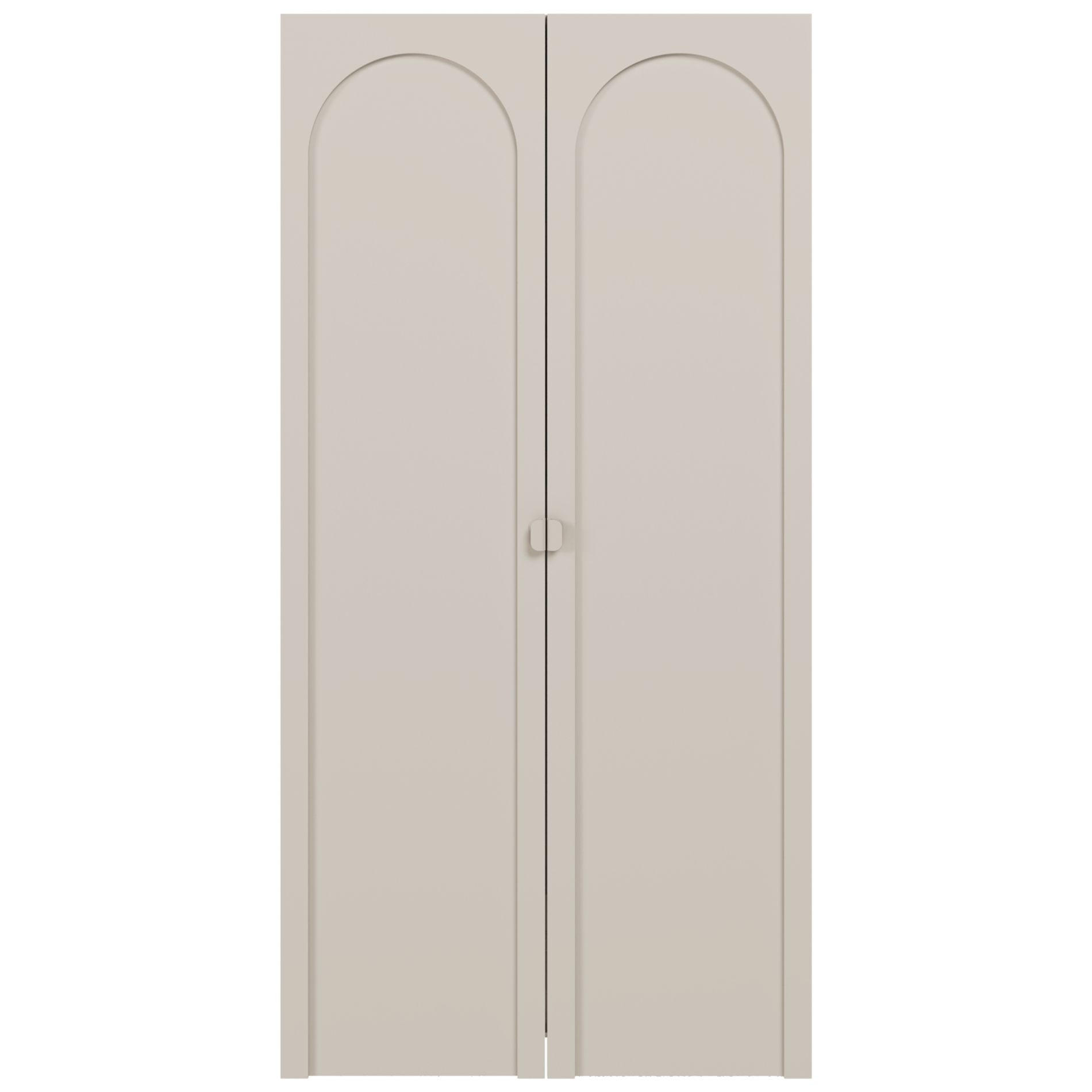 KLEIDERSCHRANK Arkadia Kaschmirgrau mit 2 Türen 100 cm - Taupe, Holzwerkstoff (100/200/53cm) - Selsey