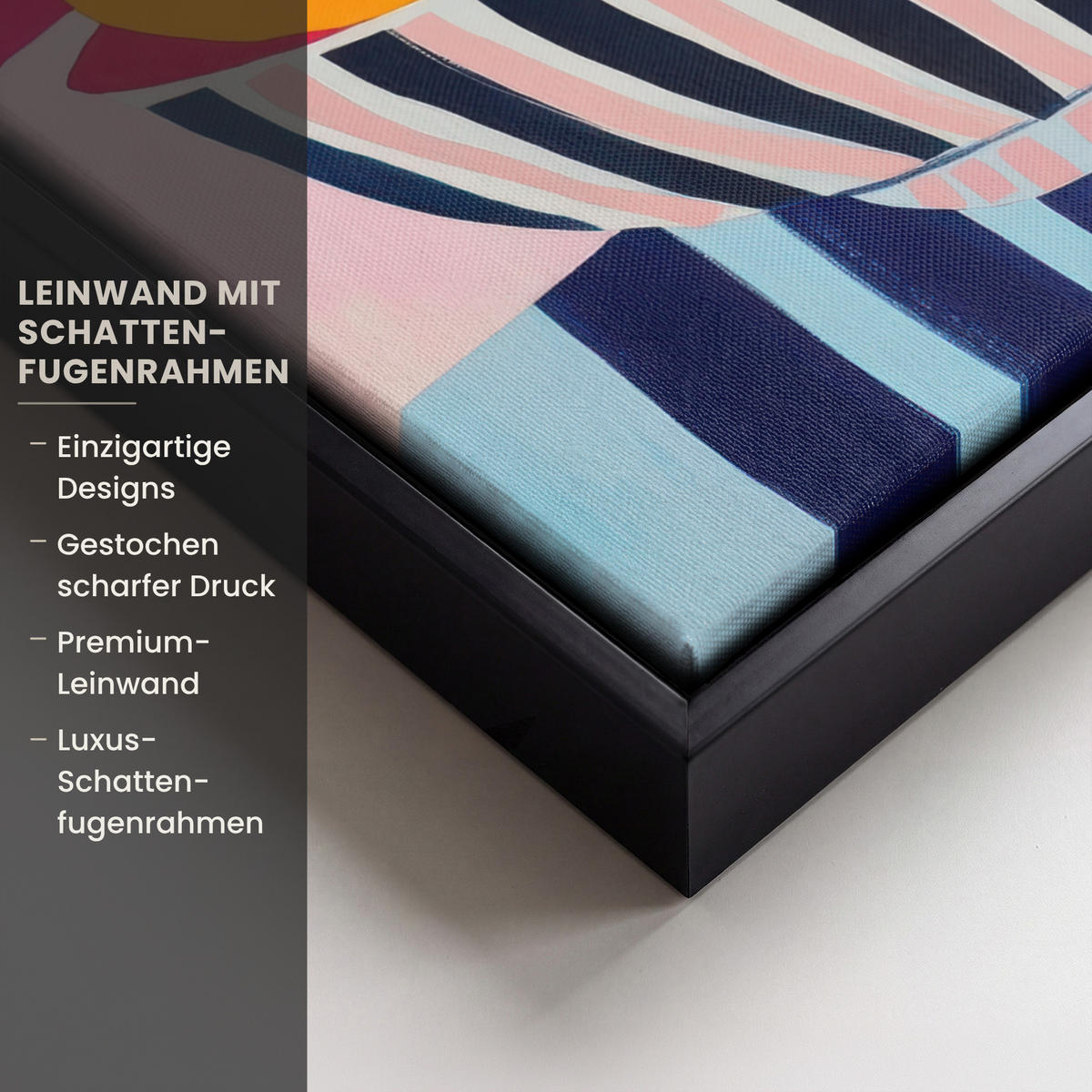 LEINWAND Bilder mit Rahmen - Obst - Abstrakter Hintergrund - Rosa - 30x40 - Pink, Textil (30/40cm) - MuchoWow