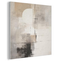 AKUSTIKBILD Abstrakt - Kunst - Grau Akustikpaneele 80x80 cm - Hellgrau, Kunststoff (80/80/0.9cm) - MuchoWow