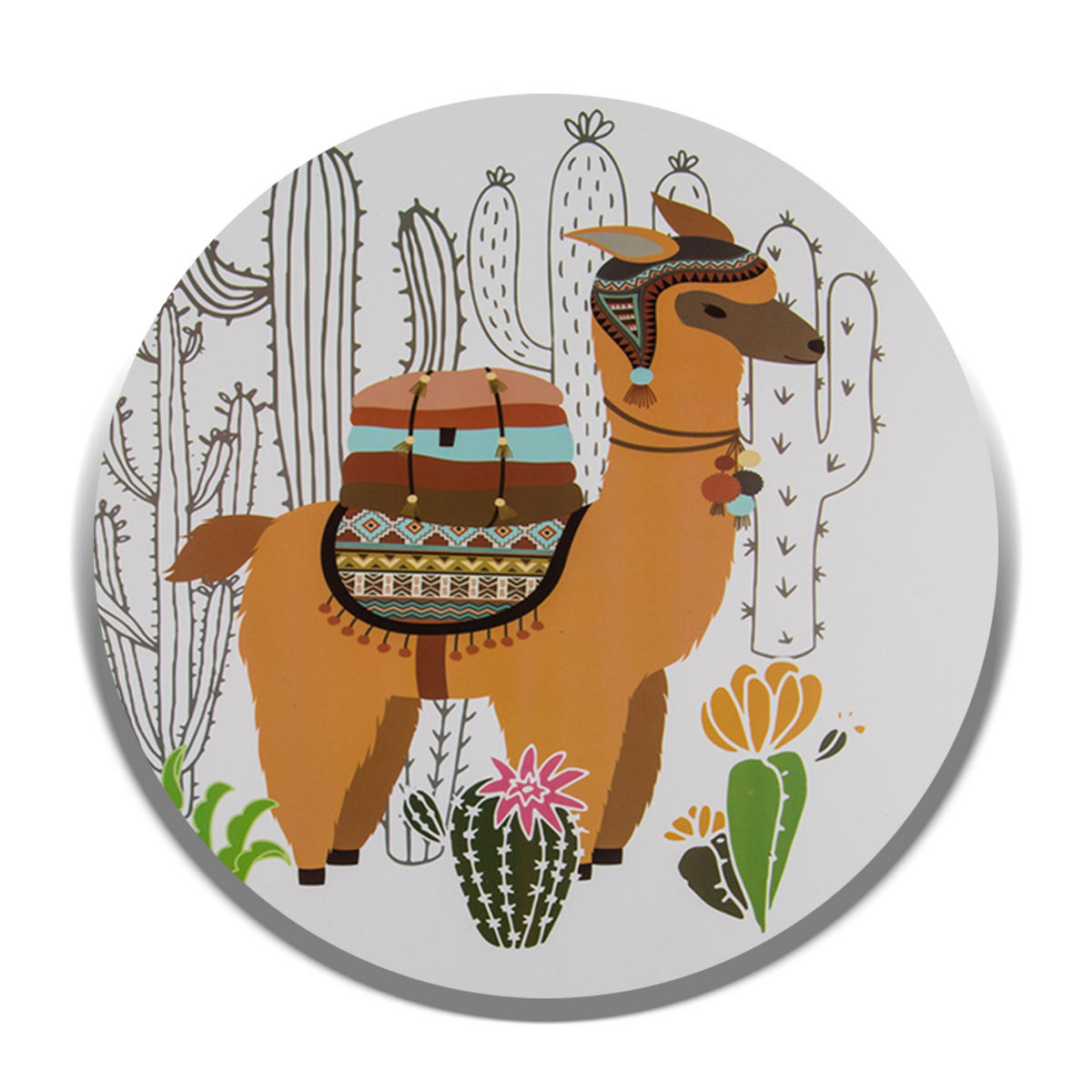 PLATZSET Lama Platzdeckchen Tischset Weiß - Weiß, Kunststoff (43/28/1cm) - TiborTex