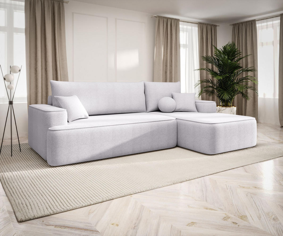 ECKSOFA mit Schlaffunktion FIGO Curio 80 Rechts - Hellgrau, Textil (250/150cm) - Bedante