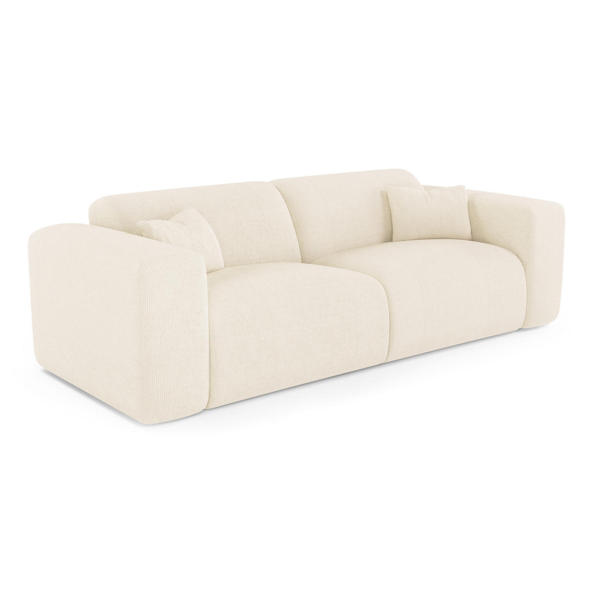 SCHLAFSOFA EXPRESS Dunlopillo Kordstoff creme 140 cm - Creme, Textil (214/73/95cm) - Sia Home