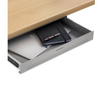 SCHUBLADEN-ORGANIZER unter dem Schreibtisch, 41x27x5cm Grau - Grau, Metall (41/27/5cm) - Desktronic