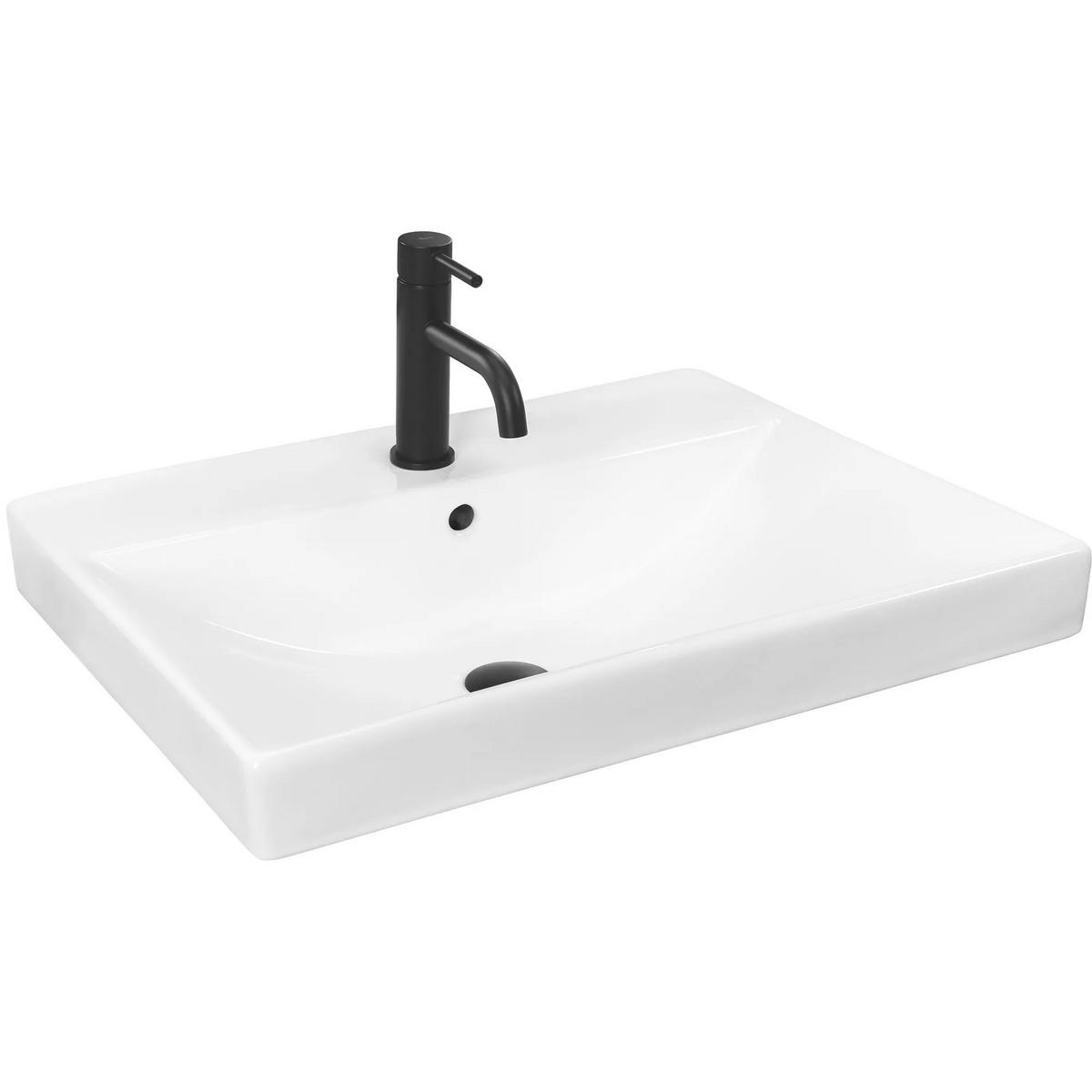 EINBAUWASCHBECKEN Rea Mandy - Weiß, Keramik (46/18/60cm) - REA