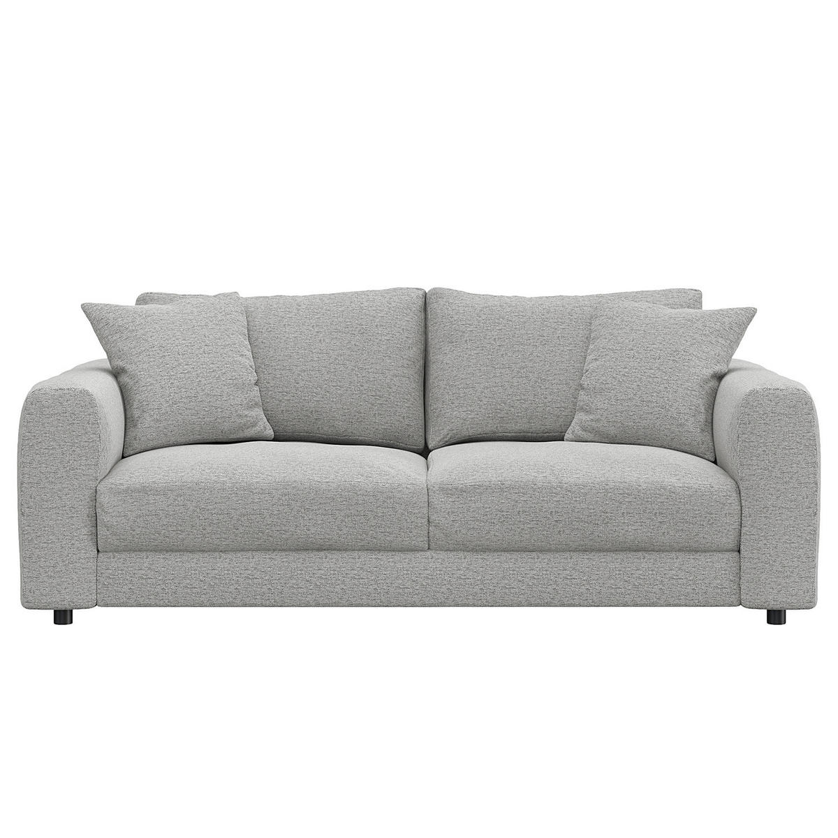 2,5-SITZER SOFA - Schwarz/Hellblau, Holz/Kunststoff (182/79/106cm) - home24