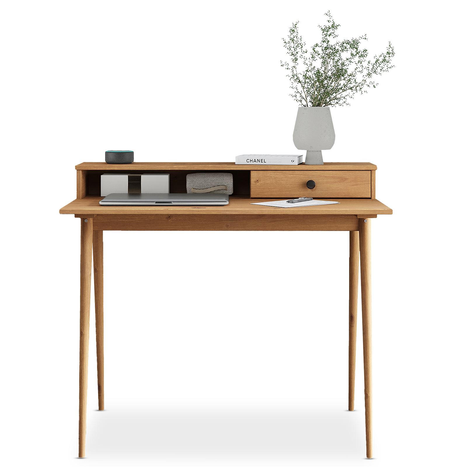 SCHREIBTISCH MALINA braun - Braun, Holz (54/100/86cm) - IDIMEX