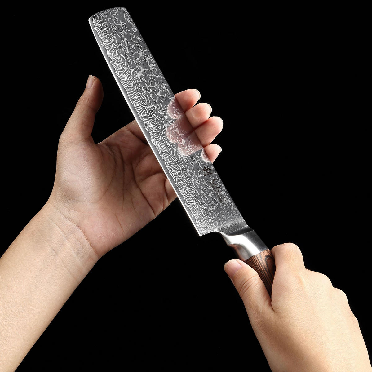 NAKIRIMESSER 18 cm - Braun, Holz/Metall (31cm) - Wakoli