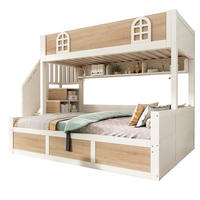 ETAGENBETT 90/200 cm und 140/200 cm Weiß Natur mit hydraulischem Stauraum ohne Matratze - Weiß, Holz (140/200cm) - MIVRAY