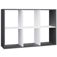 BÜCHERREGAL Anthrazit, Weiß 110/75/30 - Anthrazit/Weiß, Holzwerkstoff (110/75/30cm) - RAUMHIRSCH FURNITURE