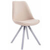 STUHL Stoff Creme - Creme/Weiß, Holz/Textil (48/84/56cm) - CLP