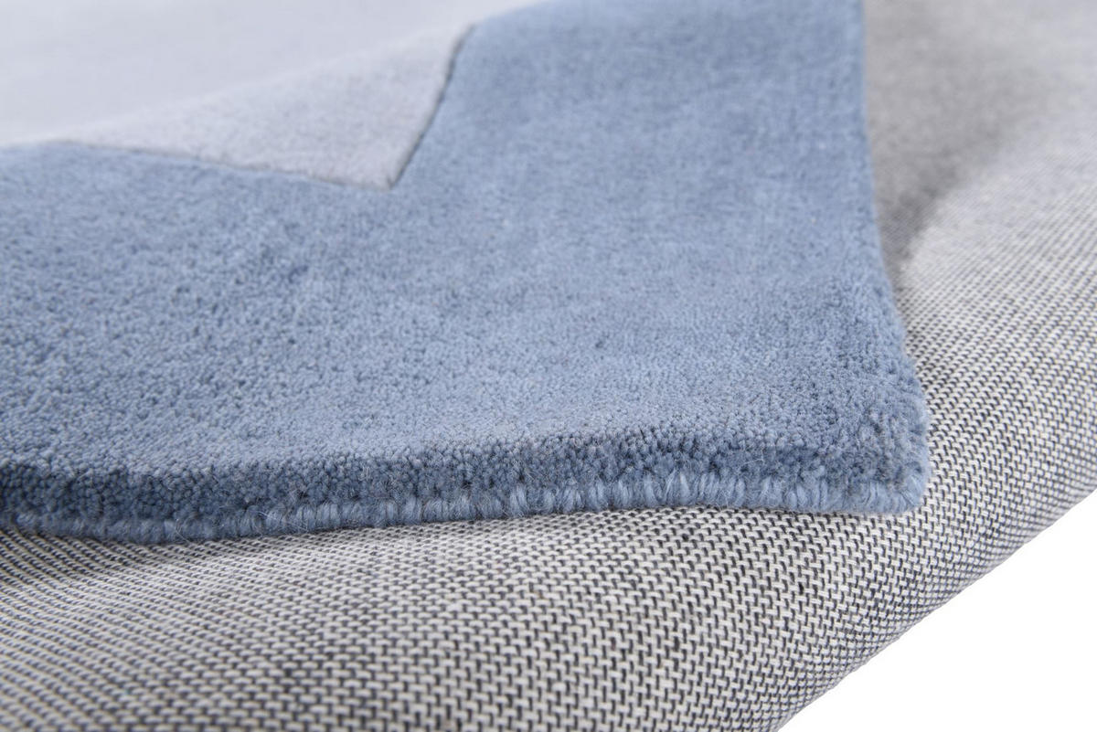 HANDTUFTTEPPICH Royal Ganges 200x200 cm - Hellblau, Textil (200/200cm) - THEKO