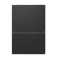 BUFFETSCHRANK Kombi Schwarz 120/36.3/180 cm - Schwarz, Holz (120/180/36.3cm) - PANGIVO
