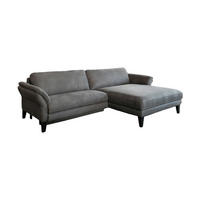 ECKSOFA MIT MOTORISCHER RELAXFUNKTION MALTA Grau Webstoff - Schwarz/Grau, Buchenholz/Textil (302/175cm) - KAWOLA