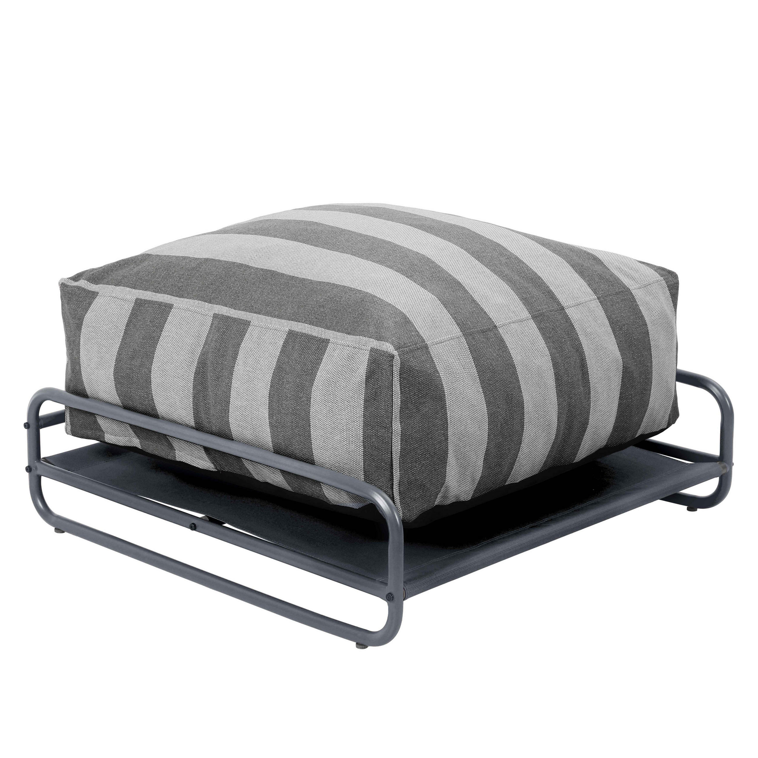 GARTENHOCKER, Grau - Grau, Textil (97/42/97cm) - Oviala