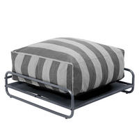 GARTENHOCKER, Grau - Grau, Textil (97/42/97cm) - Oviala