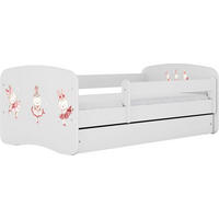 KINDERBETT Emily mit Schublade und Matratze, Weiß 80x180 cm - Altrosa/Weiß, Holzwerkstoff (180/80cm) - WFL GROUP
