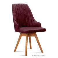 ESSZIMMERSTUHL drehbar (6er-Set) Dotti 52x91x60 Eiche geölt/Marsala - Eichefarben/Brombeere, Kunststoff (60/91/52cm) - 58aufmkessel