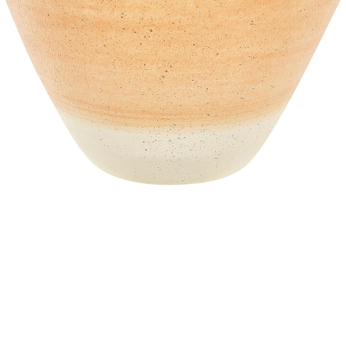 DEKOVASE Terrakotta orange Skione - Orange, Stein (34cm) - Beliani