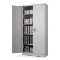 AKTENSCHRANK für Büro Metallschrank für Dokumente und Ordner Stahlschrank Hellgrau abschließbar 90x40x185cm - Hellgrau, Metall (90/185/40cm) - Muralo