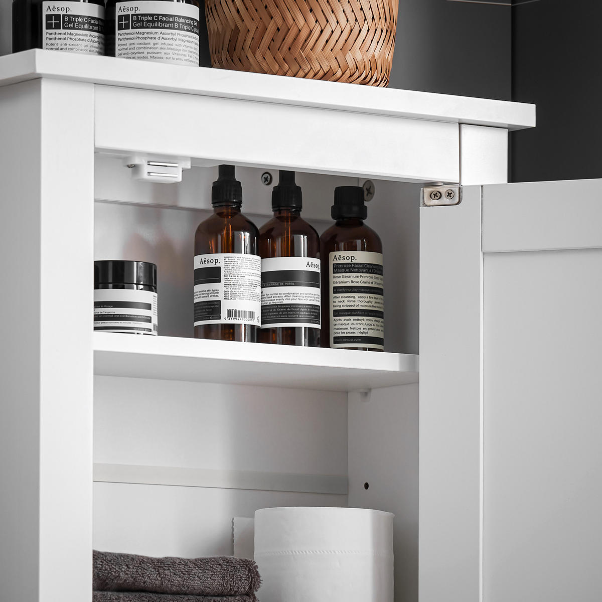 HÄNGESCHRANK Weiß - Weiß, Holzwerkstoff (40/49/18cm) - SoBuy