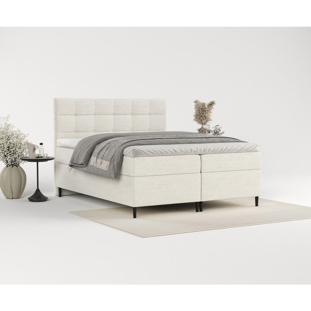 Thumbnail - Maison de Reve Boxbett, Creme, Textil, Buche, Kiefer, H3, Höhe ca. 19 cm, 160x200 cm, Oeko-Tex® Standard 100, FSC 100%, ...