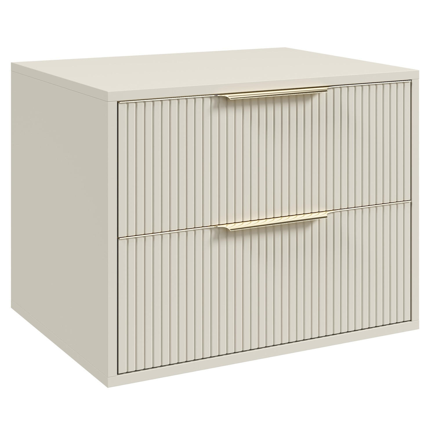 WASCHBECKENUNTERSCHRANK Rimini 2 Schubladen Cashmere - 60 x 46 x 46 cm - Kaschmir, Holz (60/46/46cm) - Badplaats