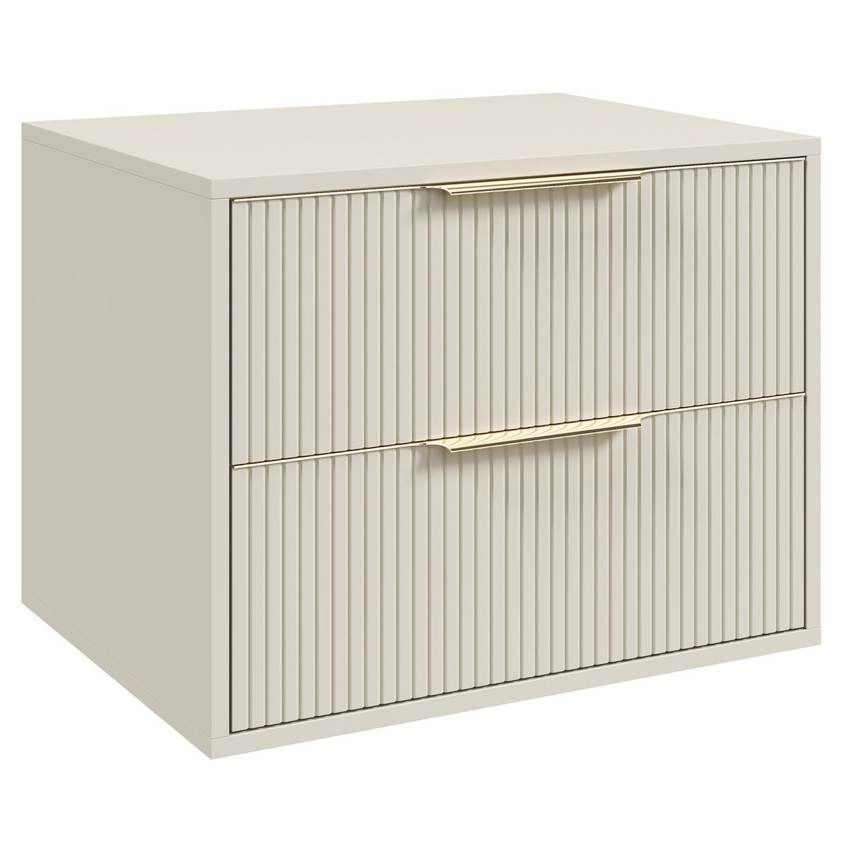 WASCHBECKENUNTERSCHRANK Rimini 2 Schubladen Cashmere - 60 x 46 x 46 cm - Kaschmir, Holz (60/46/46cm) - Badplaats