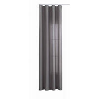 GARDINE Wellenvorhang Wien 245x145 cm Grau - Grau, Textil (145/245cm) - Gardinenbox